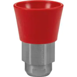 A red fogging nozzle holder.