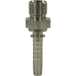 Crimp Nipple to suit DN10 hose x 1/4"M coned