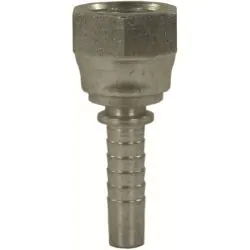 Crimp Nipple to suit DN10 hose x 3/8"F thread and 60° cone.