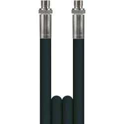 A black flexy high pressure hose 