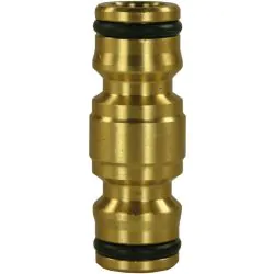 HOSE CONNECTING DOUBLE PLUG BRASS 1/2&quot;