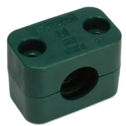 PIPE CLAMP 22mm (PAIR) GREEN