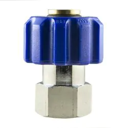 A blue coupling to suit 15mm nose