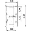 CAR WASH BOOM 6000mm, Wall mounted. Inc hose carriers - 1