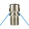 STAINLESS STEEL 1/2"M 08 SEWER NOZZLE WITH 3 REAR FACING JETS - 3