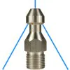 STAINLESS STEEL 1/2"M 09 SEWER NOZZLE WITH 4 REAR & 1 FORWARD FACING JETS - 3