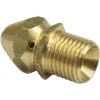 BRASS 035 1/4"M SEWER NOZZLE WITH 3 REAR FACING JETS - 2