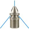 STAINLESS STEEL 3/8"M 06 SEWER NOZZLE WITH 1 FORWARD & 8 REAR FACING JETS - 4