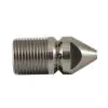 STAINLESS STEEL 3/8"M 06 SEWER NOZZLE WITH 1 FORWARD & 8 REAR FACING JETS - 0