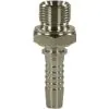 Crimp Nipple to suit DN10 hose x 1/4"M coned stainless steel - 0