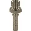 Crimp Nipple to suit DN10 hose x 1/2"M coned stainless steel - 0