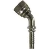 Swept 45° Crimp Nipple to suit DN8 hose x 3/8"F thread and 60° cone. - 1