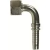 Swept 90° Crimp Nipple to suit DN10 hose x 3/8"F thread and 60° cone. - 0