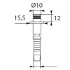 CRIMP NIPPLE DN6 10MM - 1