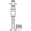 CRIMP NIPPLE CONNECTOR BRASS ALTO DN6 - 1