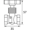 METERING VALVE BRASS 1/4&quot;F X 1/4&quot;F - 1