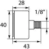 PRESSURE GAUGE 0-12 BAR 1/8"M REAR INLET - 1