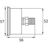 PRESSURE GAUGE 0-400 BAR 50MM WITH REAR ENTRY - 0