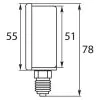 PRESSURE GAUGE 0-400 BAR WITH BOTTOM ENTRY - 0