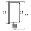 PRESSURE GAUGE 0-600 BAR 63MM WITH BOTTOM ENTRY - 0