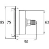 PRESSURE GAUGE 0-250 BAR 63MM WITH MOUNTING RING - 0