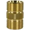 MALE TO MALE BRASS HOSE CONNECTOR ADAPTOR-M22 M to M22 M - 0