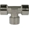 HOSE ADAPTOR NICKEL PLATED BRASS FEMALE TEE-1/4" X 1/4" - 0