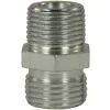 MALE TO MALE ZINC PLATED STEEL BICONE RING COMPRESSION FITTING ADAPTOR X-GE-M10 M to 1/8"M - 0