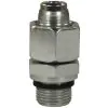 MALE TO FEMALE ZINC PLATED STEEL BICONE RING COMPRESSION FITTING ADAPTOR EG-M12 M to 1/4"F - 0