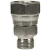 FEMALE TO MALE STAINLESS STEEL SWIVEL ADAPTOR, -1/4"F to 3/8"M (500 Bar version) - 0