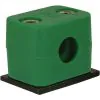 PIPE CLamp 12mm GREEN + WELD PLATE - 0