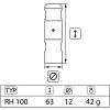 ROTATING NOZZLE RH1000 1/8"F SS - 1