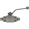 BALL VALVE + LEVER HANDLE M18 M x M18 M ZINC PLATED STEEL - 0