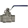 BALL VALVE + HANDLE 3/8"F x 3/8"F NICKEL PLATED BRASS - 0