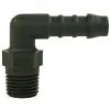 HOSE TAIL PLASTIC 90°, 1/4" MALE-6mm - 0