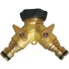 COUPLING PLUG 2 WAY BRASS X RUBBER 3/4&quot; - 0