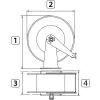 RM 564 STAINLESS STEEL AUTOMATIC HOSE REEL UP TO 60M - 0