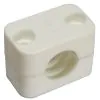 PIPE CLAMP 15mm (PAIR) WHITE - 0