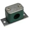 18mm GREEN, ZINC PLATED STEEL COMPLETE PIPE CLAMP SET - 0