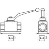 BALL VALVE + LEVER HANDLE 1/4"F x 1/4"F ZINC PLATED STEEL - 0