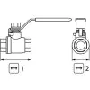 BALL VALVE + LEVER HANDLE 1/4"F x 1/4"F STAINLESS STEEL - 0