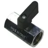 MINI BALL VALVE + BLACK HANDLE 1/4"F x 1/4"F STAINLESS STEEL - 0