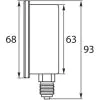 PRESSURE GAUGE 0-100 BAR WITH BOTTOM ENTRY - 0