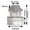 VAC MOTOR, 2 STAGE, 1000W, 230V, 50HZ, BYPASS - 1