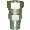 FEMALE TO MALE ZINC PLATED STEEL SWIVEL ADAPTOR BSP TAPERED-3/8"F to 3/8"M - 0