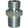 MALE TO MALE ZINC PLATED STEEL DOUBLE NIPPLE ADAPTOR BSP TAPERED-1/4"M to 1/2"TM - 0