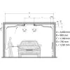 CAR WASH BOOM 1550mm, CEILING MOUNTED - 3