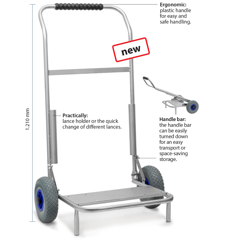 G&S Penrith  HOSE REEL TROLLEY SS LARGE WHEELS